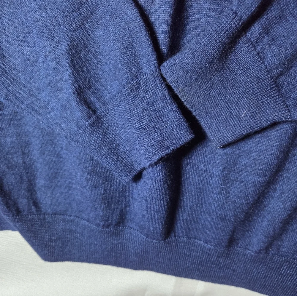 Club Room Navy Polo Sweater/Italian-Spun Yarn.sz Xl.